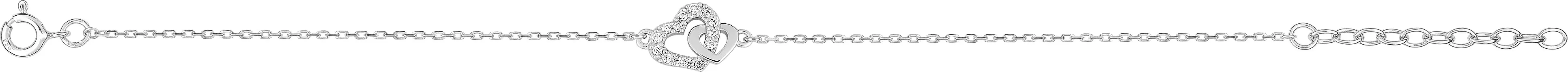 Bracelet Argent Ghuilaine Zirconium Coeur - Bracelet en Argent 925