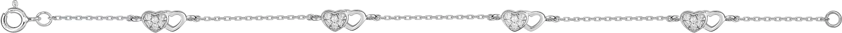 Bracelet Argent Julinka Zirconium Coeur - Bracelet en Argent 925