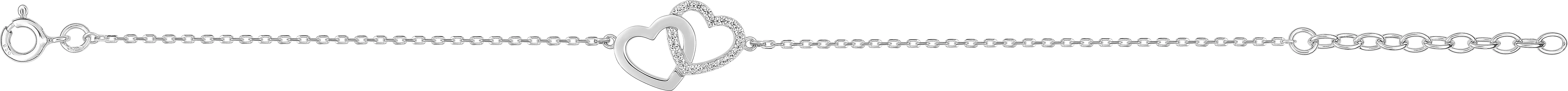 Bracelet Argent Kristija Zirconium Coeur - Bracelet en Argent 925