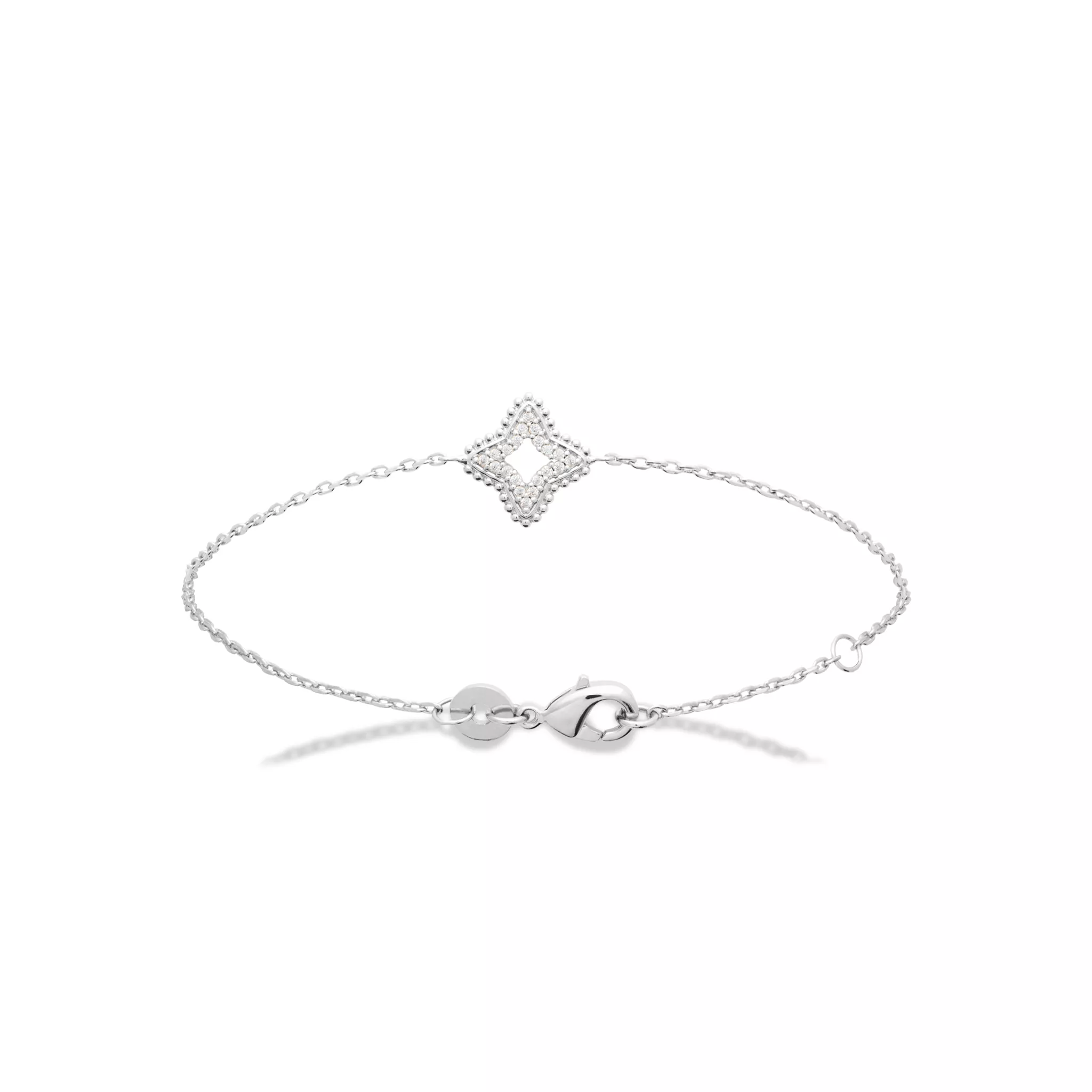 Bracelet Argent Gnemanguelie Zirconium Figuratif Texturé Stacking - Bracelet en Argent 925