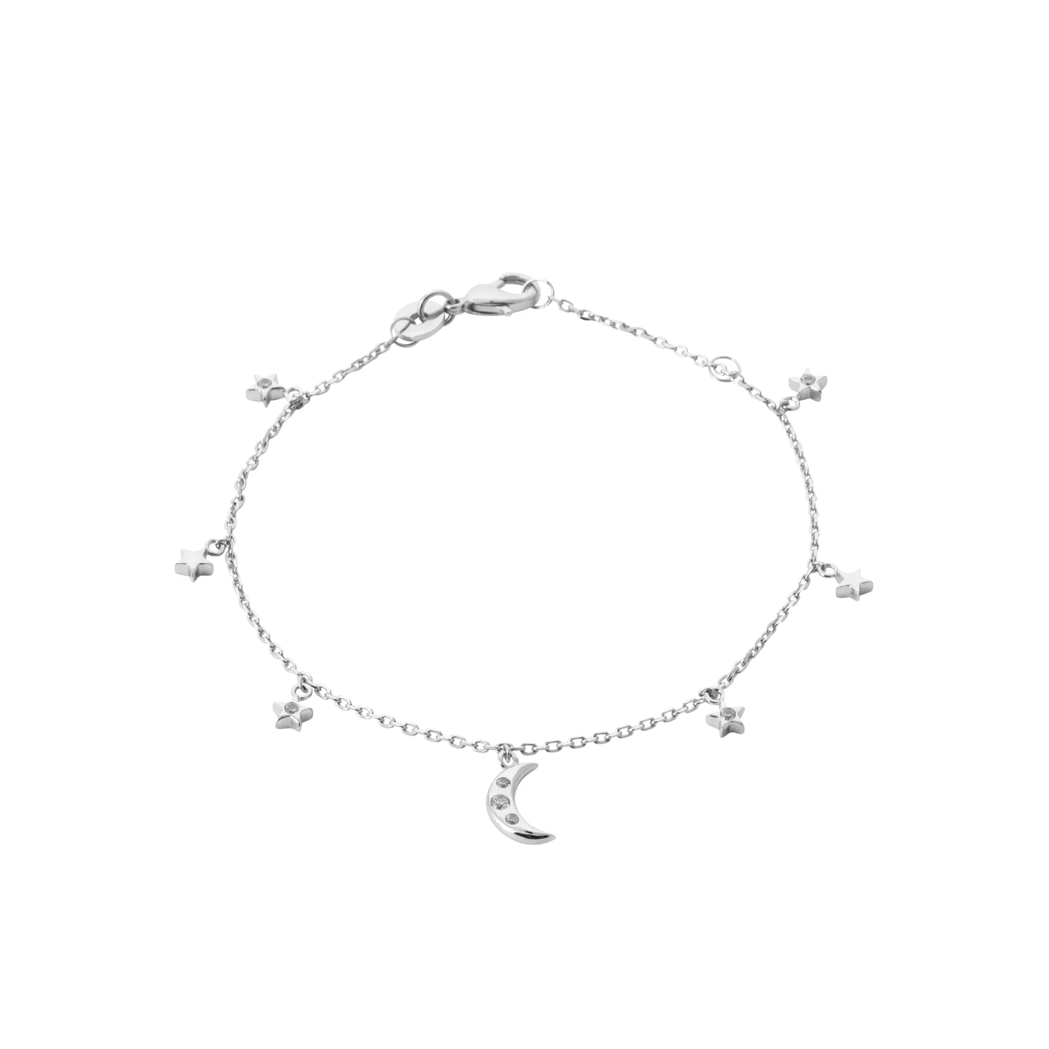 Bracelet Argent Lorietta Zirconium Figuratif Joaillerie Texturé - Bracelet en Argent 925
