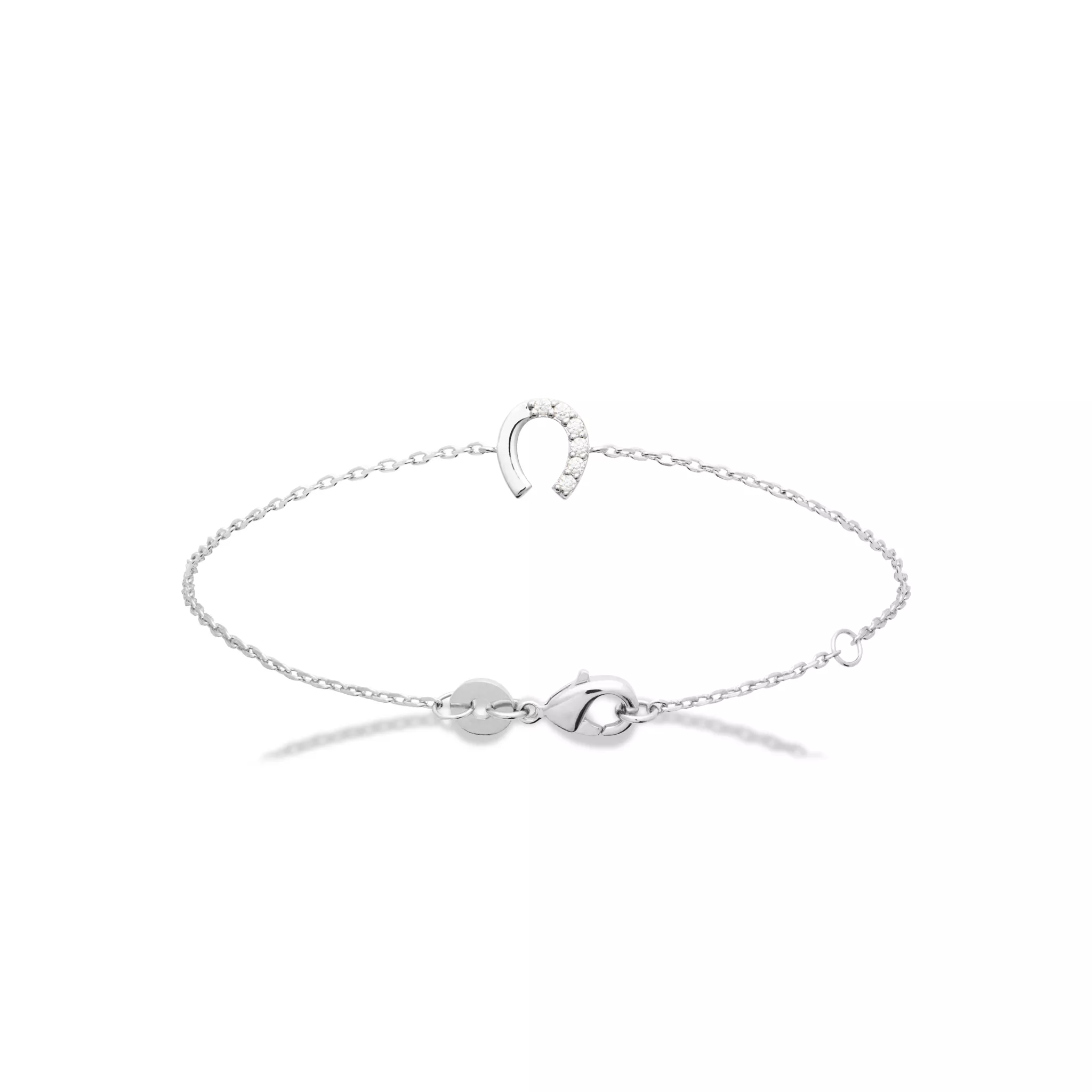 Bracelet Argent Assouvie Zirconium Figuratif Joaillerie Minimaliste - Bracelet en Argent 925