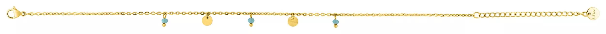 Bracelet Chaîne Acier Doré Cristal - Bracelet en Acier - Bijoux en Vogue