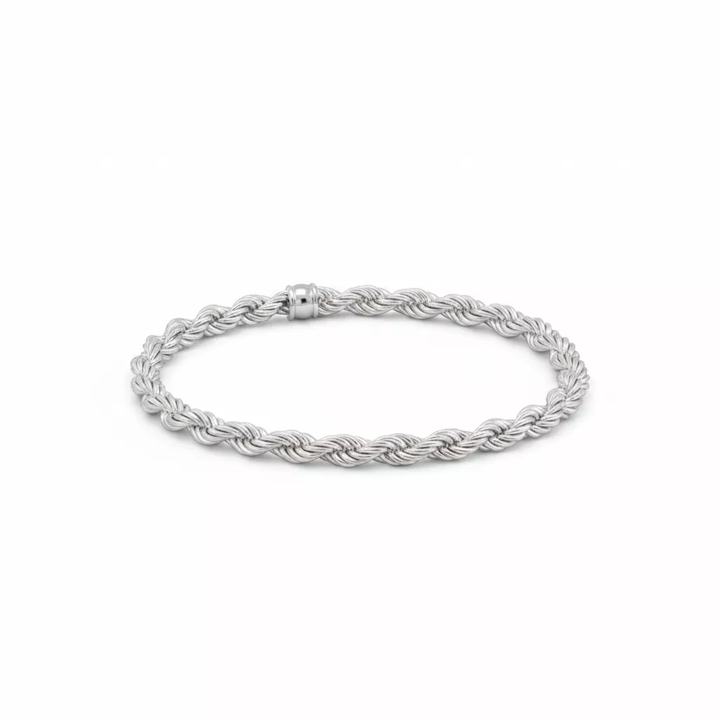 Bracelet Chaîne Argent corde - Bracelet en Argent 925 - Bijoux en Vogue