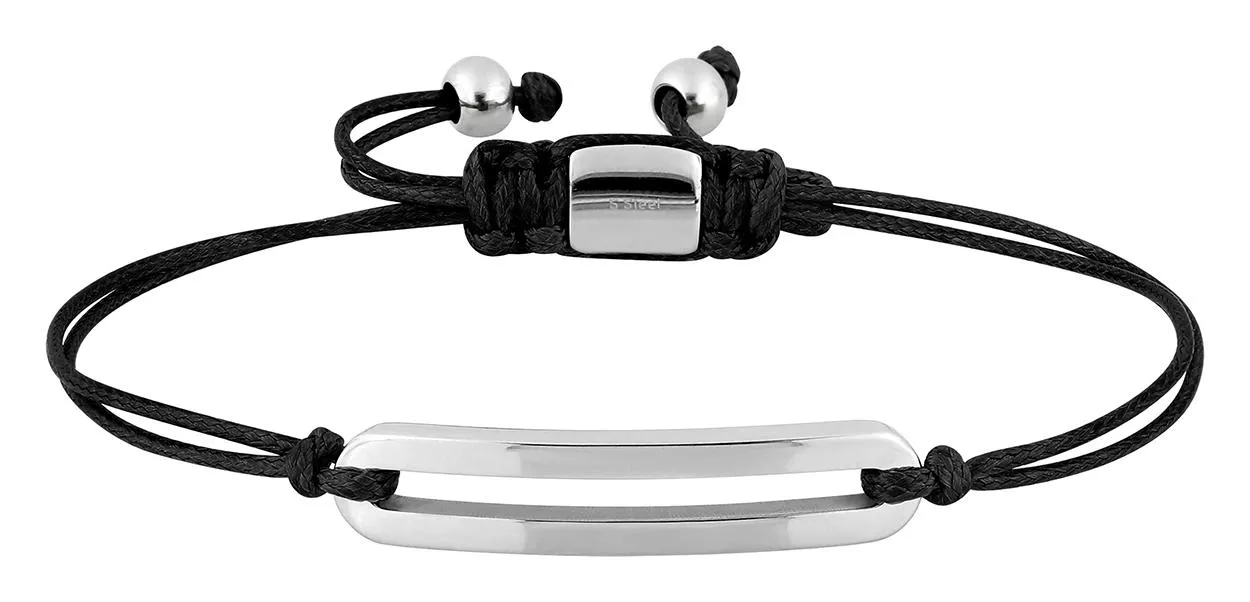 Bracelet Cordon Acier noir Aliesha - Bracelet en Acier - Bijoux en Vogue