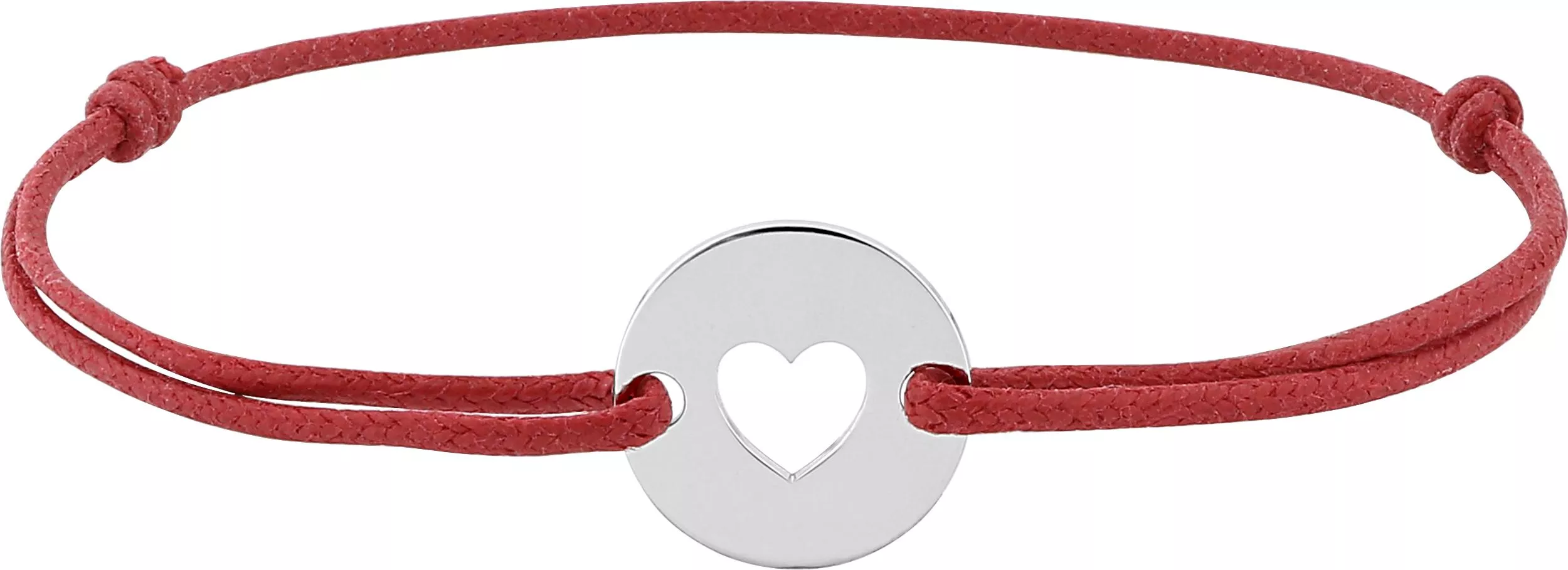 Bracelet Cordon Enfant Argent Edichi rouge - Bracelet en Argent 925 - Bijoux en Vogue