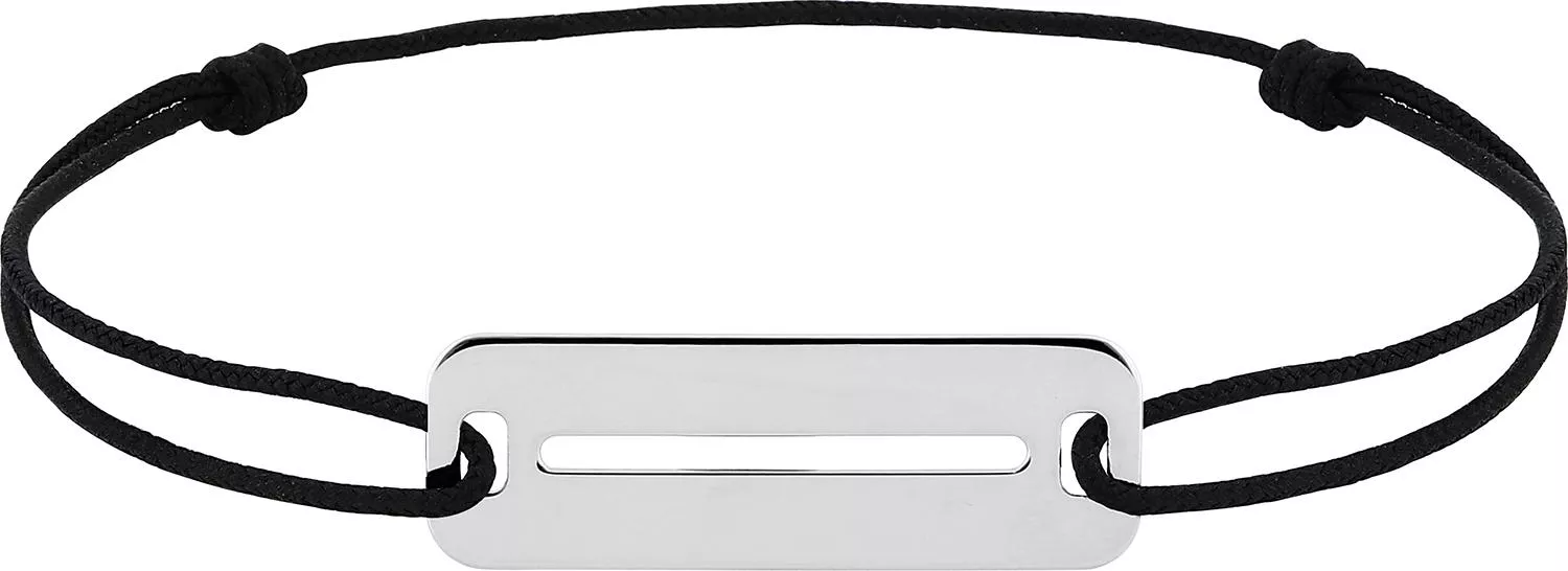 Bracelet Cordon Argent Florelle noir - Bracelet en Argent 925 - Bijoux en Vogue