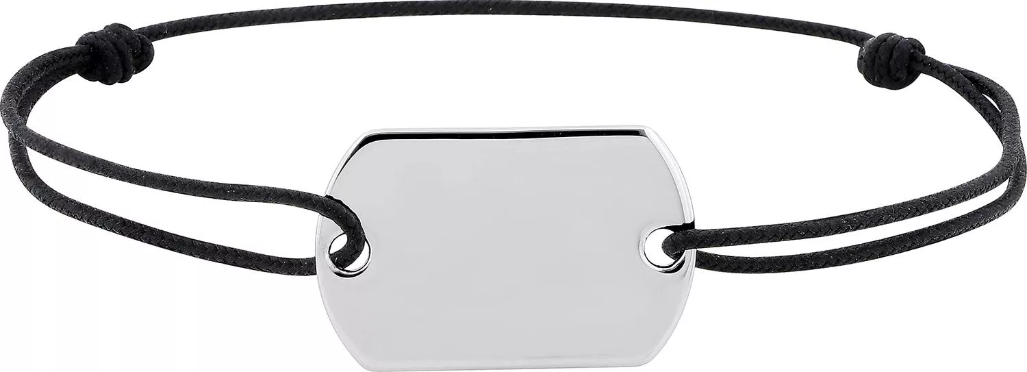 Bracelet Cordon Argent Zulira noir - Bracelet en Argent 925 - Bijoux en Vogue