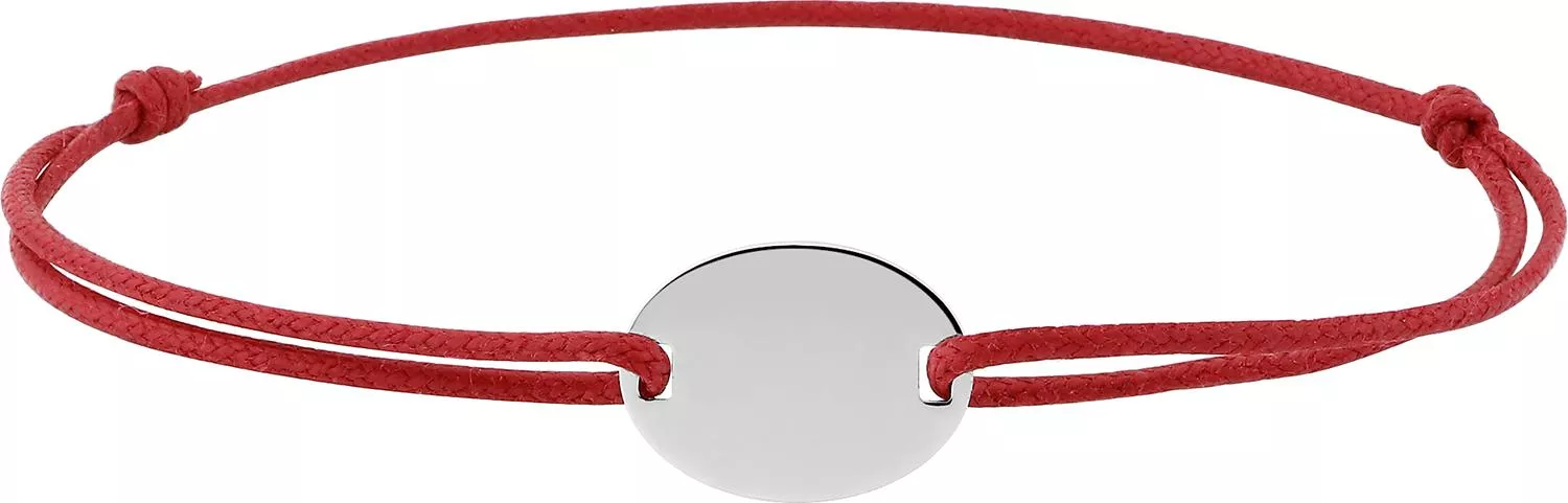 Bracelet Cordon Argent Amelyse rouge - Bracelet en Argent 925 - Bijoux en Vogue