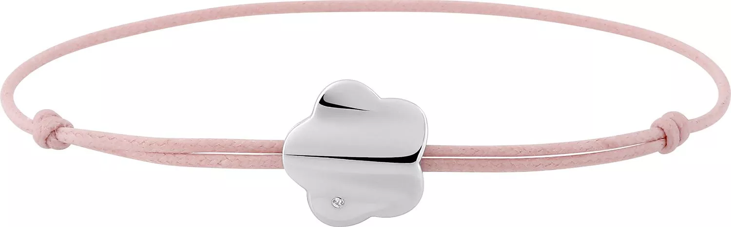 Bracelet Cordon Argent Wijnanda rose Zirconium - Bracelet en Argent 925 - Bijoux en Vogue