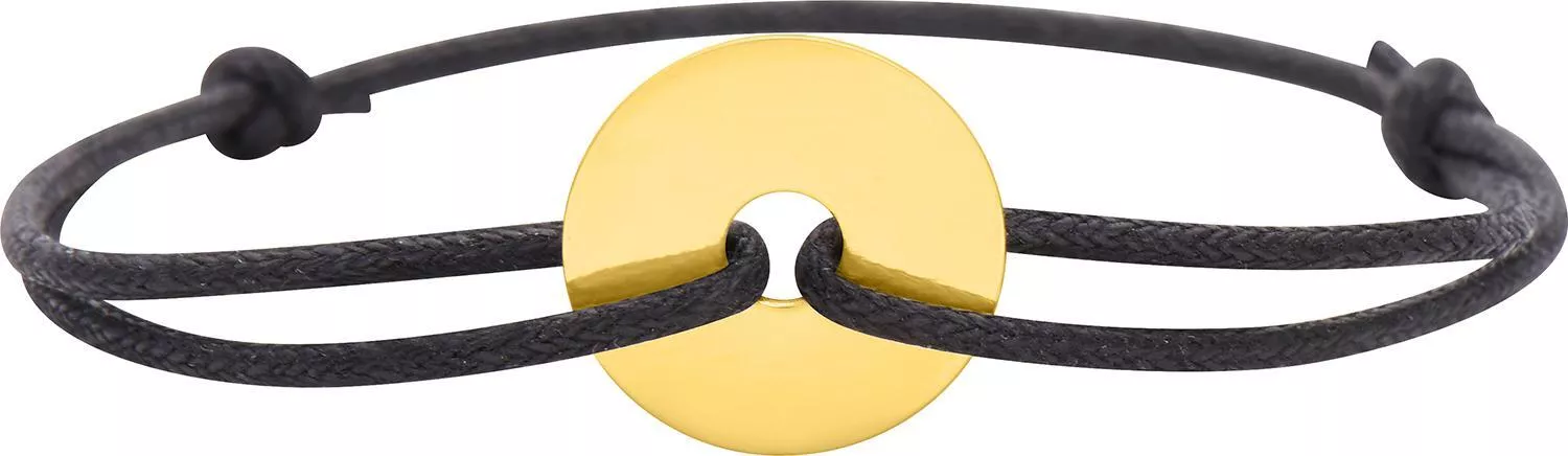 Bracelet Cordon Or Fetrarimanga noir Donuts - Bracelet en Or 375 9k - Bijoux en Vogue