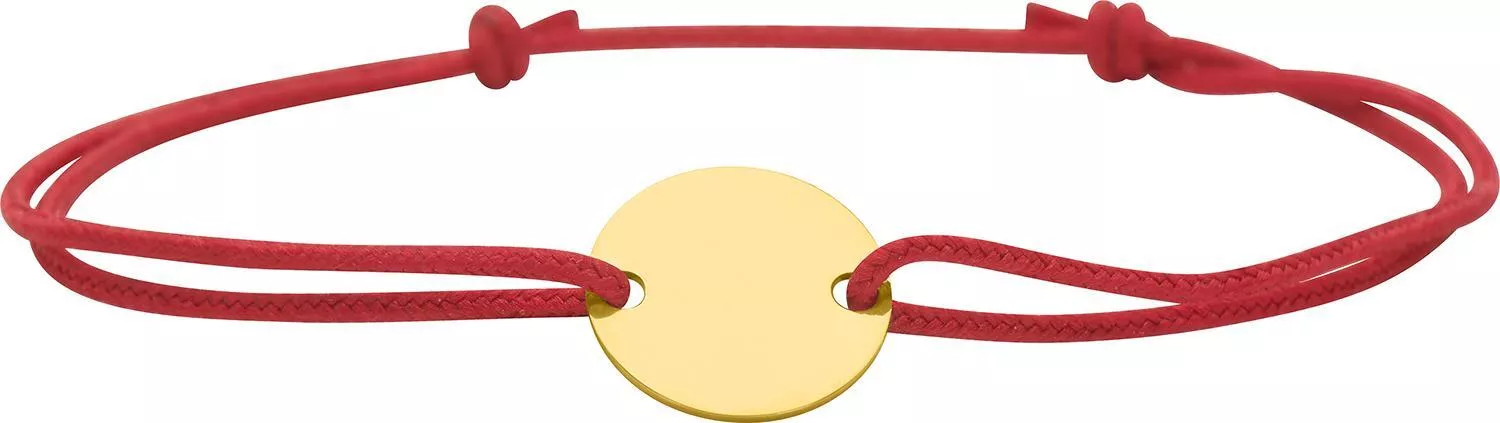 Bracelet Cordon Or Diarra rouge - Bracelet en Or 375 9k - Bijoux en Vogue