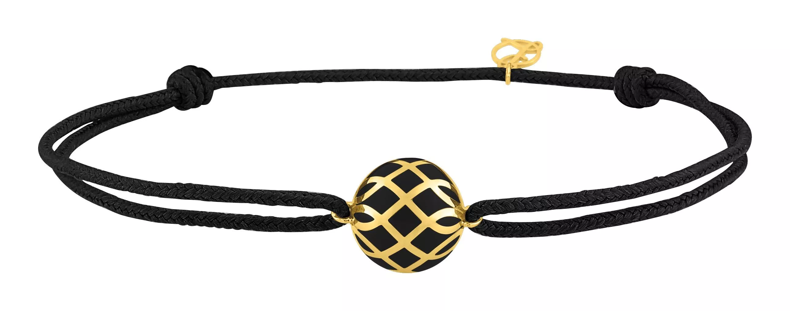 Bracelet Cordon Or Izaline noir - Bracelet en Or 375 9k - Bijoux en Vogue