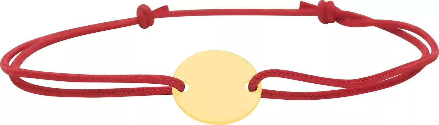 Bracelet Cordon Or Vivette rouge - Bracelet en Or 750 18k - Bijoux en Vogue