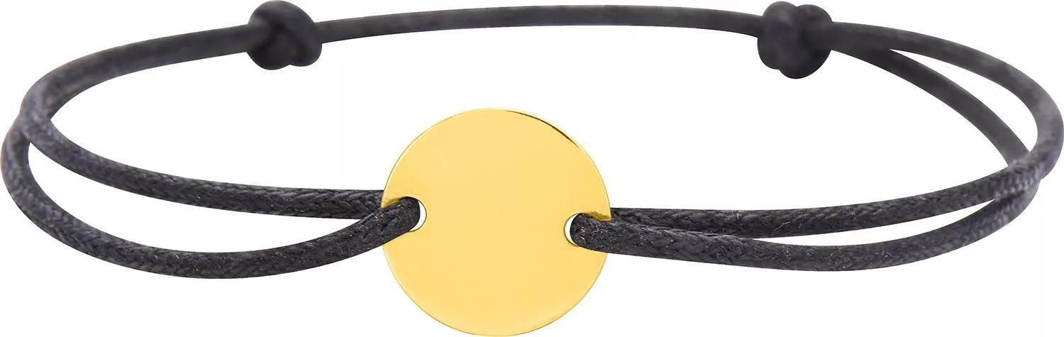 Bracelet Cordon Or Akosua noir - Bracelet en Or 750 18k - Bijoux en Vogue