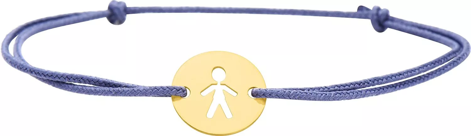 Bracelet Cordon Or Frncoise bleu - Bracelet en Or 750 18k - Bijoux en Vogue