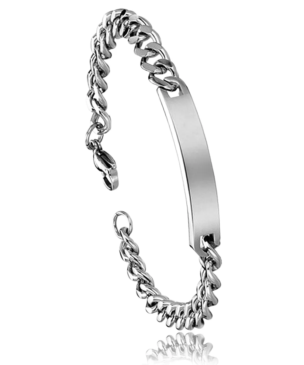 Bracelet acier maille gourmette Zanetto 2 - Bracelet en Acier - Bijoux en Vogue