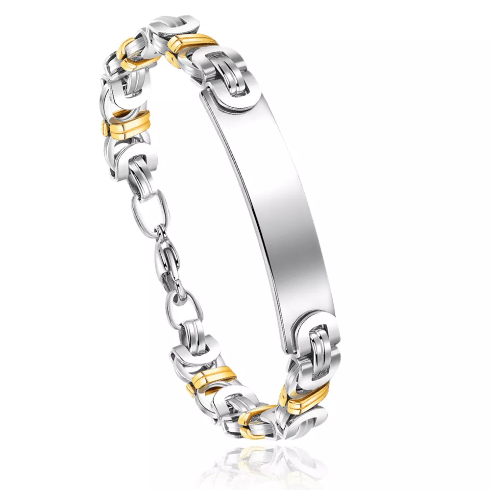 Bracelet Gourmette acier gravable Andrejoseph - Bracelet en Acier - Bijoux en Vogue