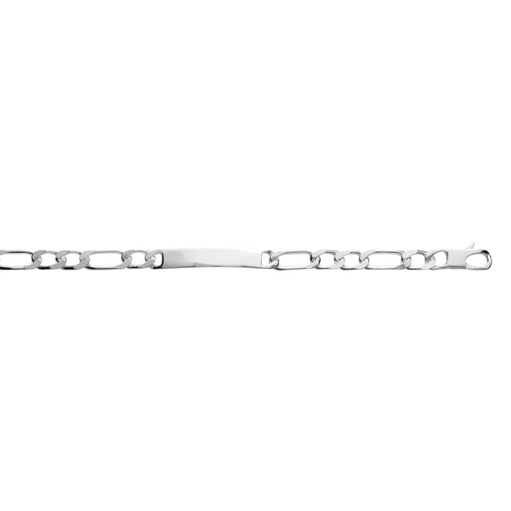 Gourmette argent maille figaro Becerro 1-2 - Bracelet en Argent 925 - Bijoux en Vogue