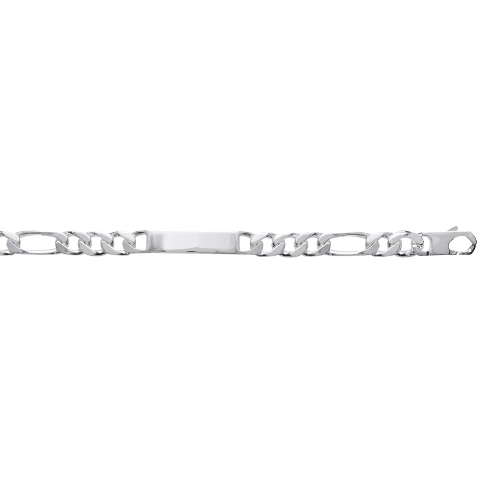 Gourmette argent maille figaro Eugne 1-3 - Bracelet en Argent 925 - Bijoux en Vogue