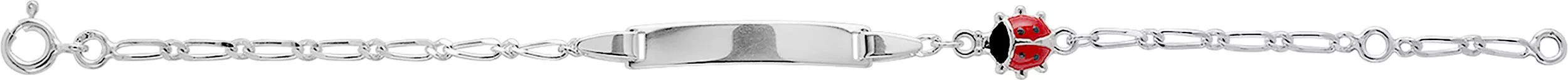 Gourmette Argent Caulter Coccinelle - Bracelet en Argent 925 - Bijoux en Vogue