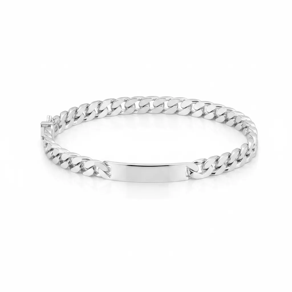 Gourmette Homme Argent Goodwin Poli - Bracelet en Argent 925 - Bijoux en Vogue