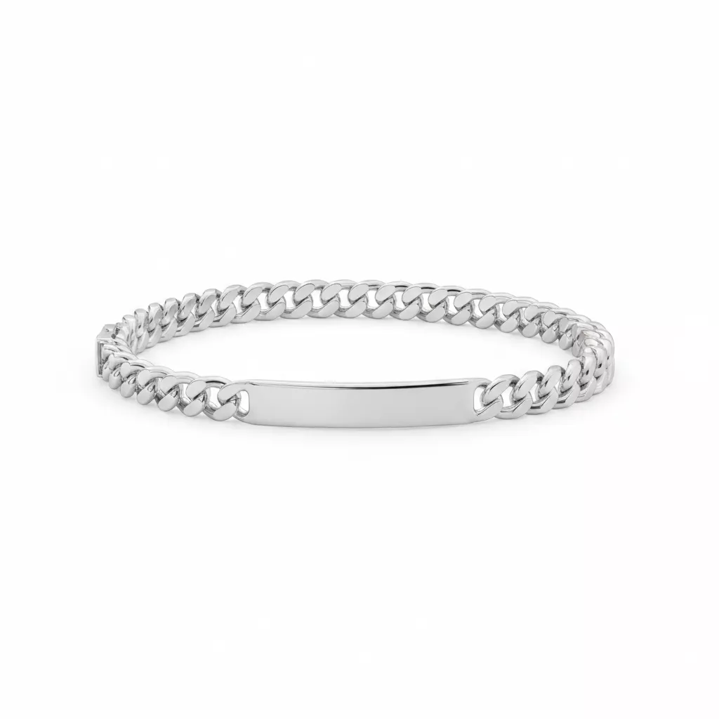Gourmette Homme Argent Eward Poli - Bracelet en Argent 925 - Bijoux en Vogue
