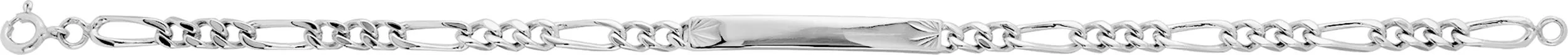 Gourmette Homme Argent Boin figaro - Bracelet en Argent 925