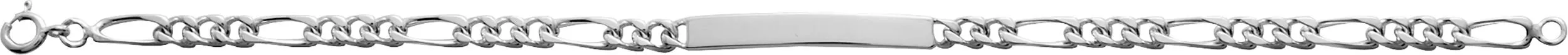 Gourmette Homme Argent Fettih Poli figaro - Bracelet en Argent 925 - Bijoux en Vogue