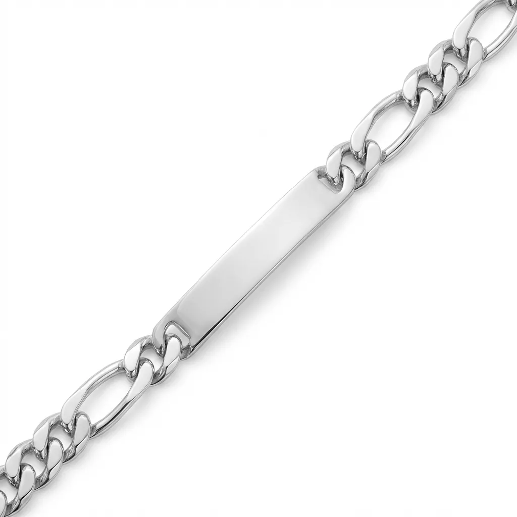 Gourmette Homme Argent Saaman Poli figaro - Bracelet en Argent 925 - Bijoux en Vogue