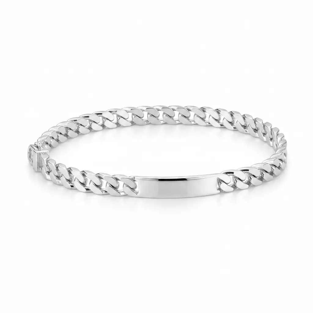 Gourmette Homme Argent Lizandro Poli - Bracelet en Argent 925 - Bijoux en Vogue
