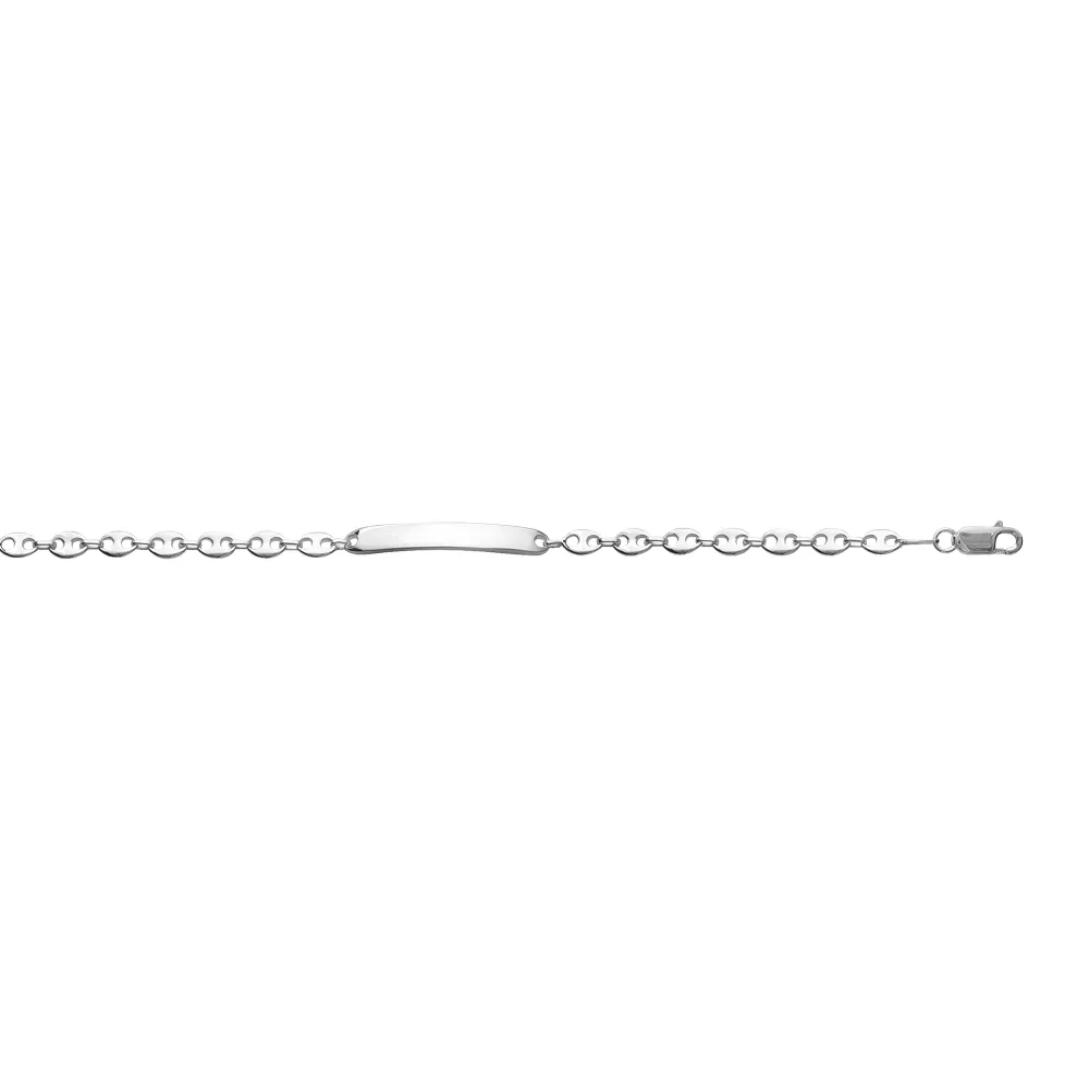 Gourmette argent maille grain de Lodewyck café - Bracelet en Argent 925 - Bijoux en Vogue
