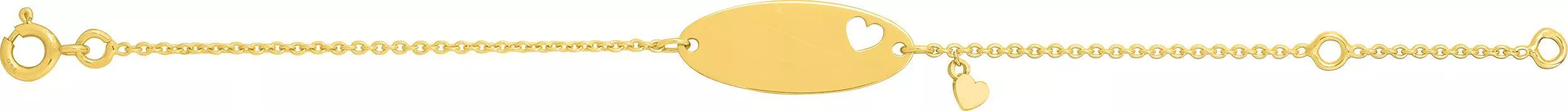 Gourmette Or Balt Coeur - Bracelet en Or 375 9k - Bijoux en Vogue