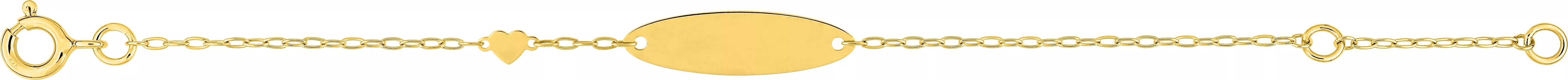 Gourmette Or Cidre Coeur - Bracelet en Or 375 9k - Bijoux en Vogue