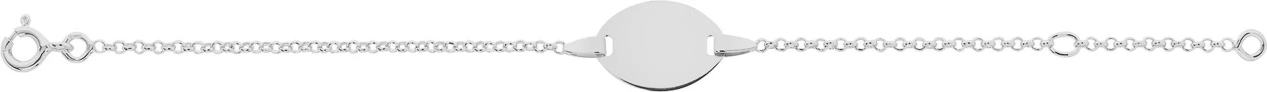 Gourmette Or Blanc Bourgeot Nuage - Bracelet en Or 750 18k - Bijoux en Vogue