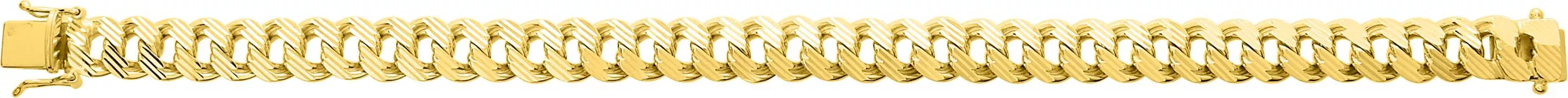 Gourmette Or Grucelia Lapidé - Bracelet en Or 750 18k - Bijoux en Vogue