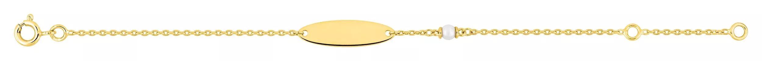 Gourmette Plaqué Or Coltan Perles d'imitation - Bracelet en Plaqué or - Bijoux en Vogue