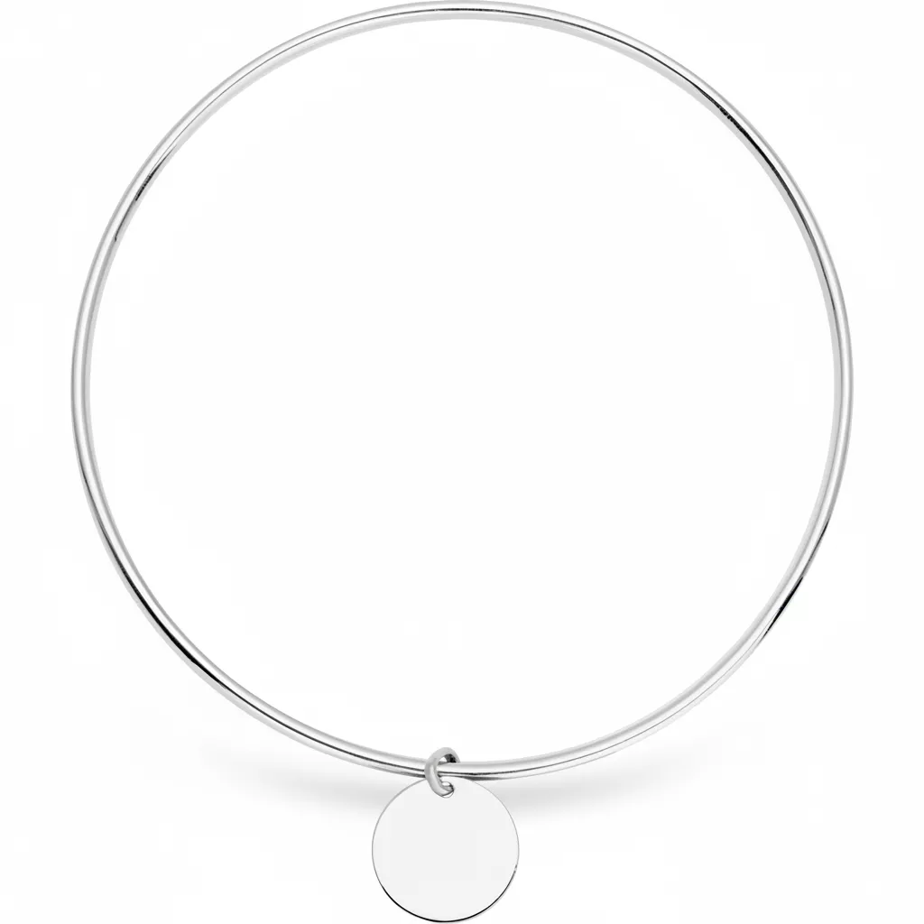 Jonc Argent Vidaline Diamètre 63mm - Bracelet en Argent 925 - Bijoux en Vogue