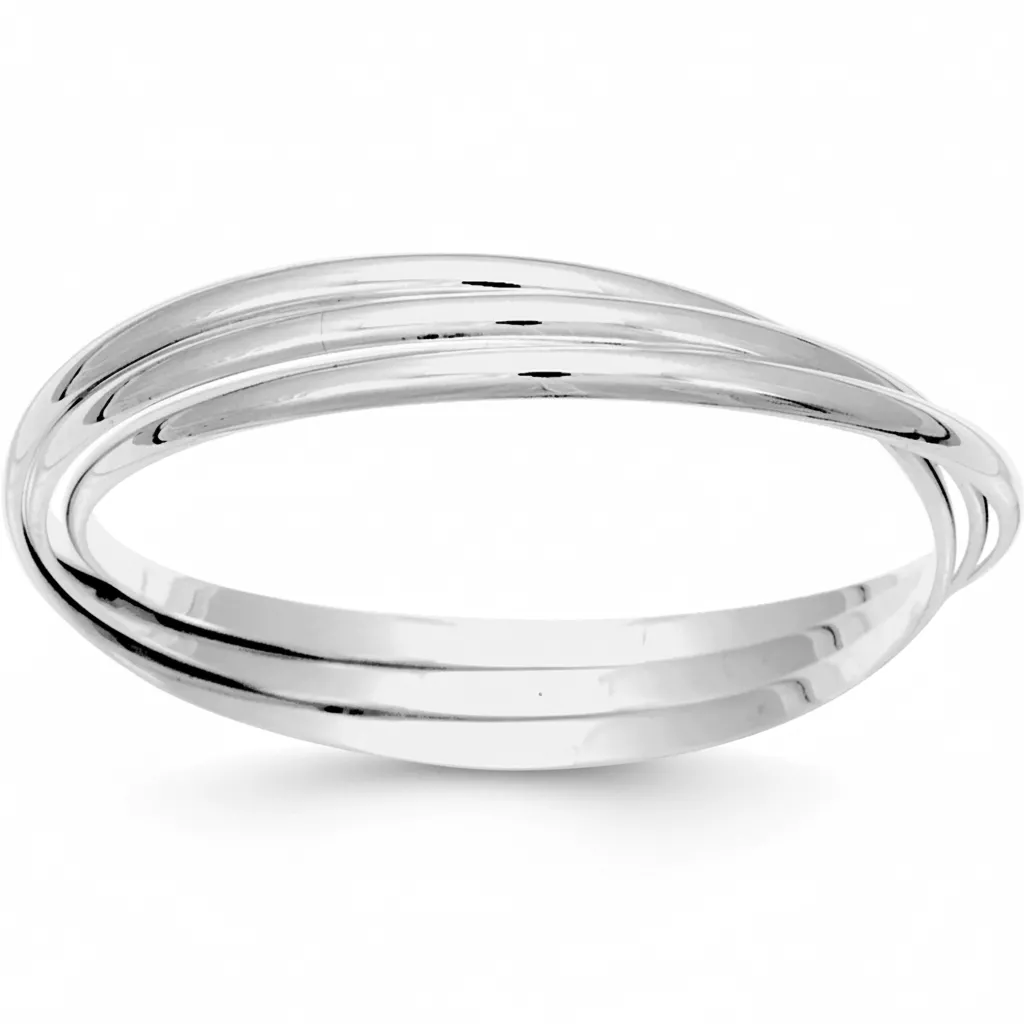 Jonc Argent Azziza Diamètre 63mm - Bracelet en Argent 925 - Bijoux en Vogue