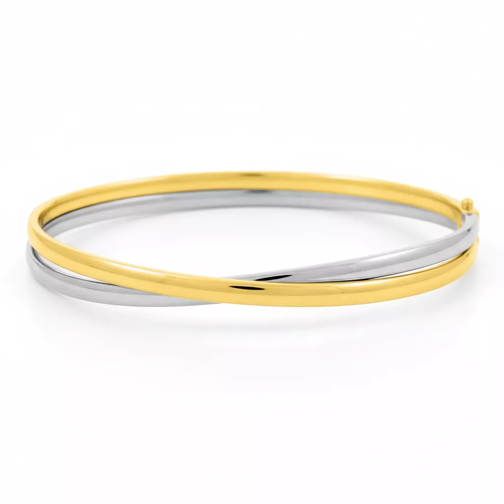 Bracelet Or Blanc et Jaune - Bracelet en Or 375 9k - Bijoux en Vogue