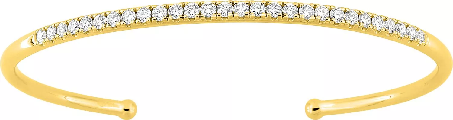 Jonc Or Kaise Diamant - Bracelet en Or 375 9k - Bijoux en Vogue