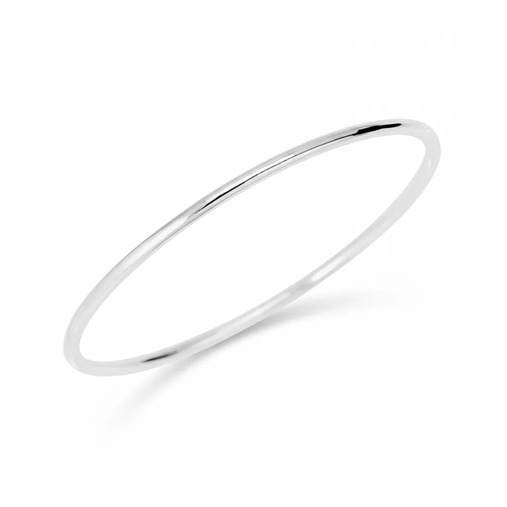 Jonc Or Blanc Makhataria - Bracelet en Or 750 18k - Bijoux en Vogue