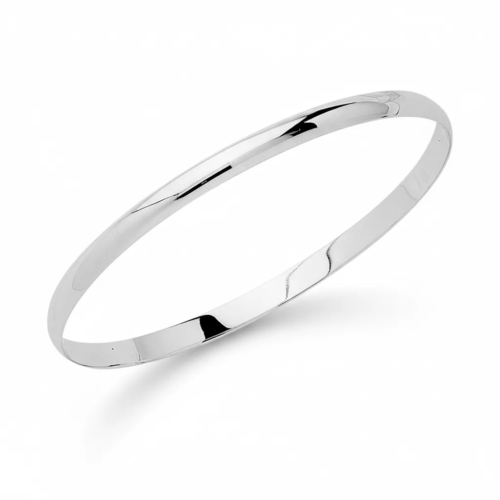 Jonc Or Blanc Aimie - Bracelet en Or 750 18k - Bijoux en Vogue