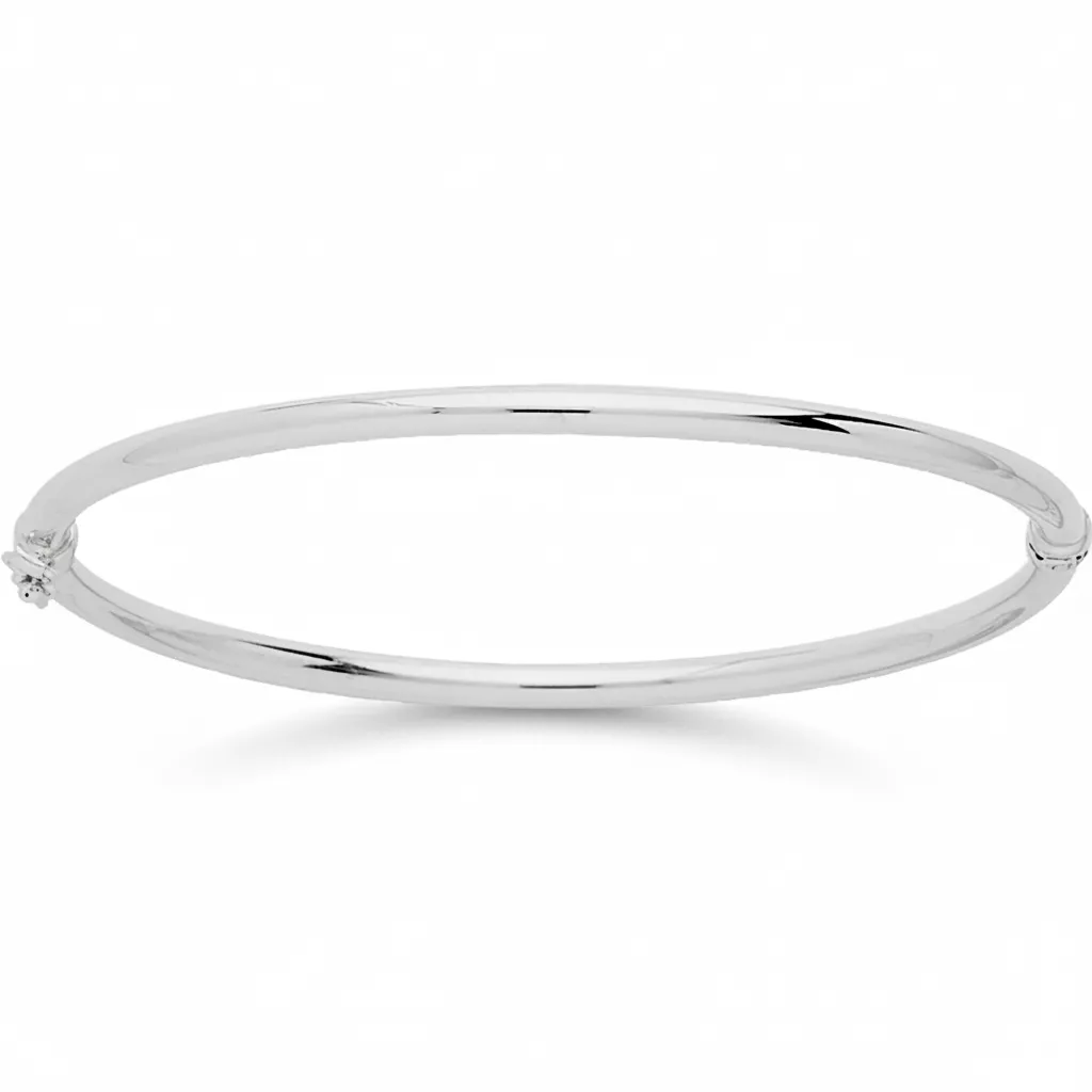 Jonc Or Blanc Tenetie - Bracelet en Or 750 18k - Bijoux en Vogue