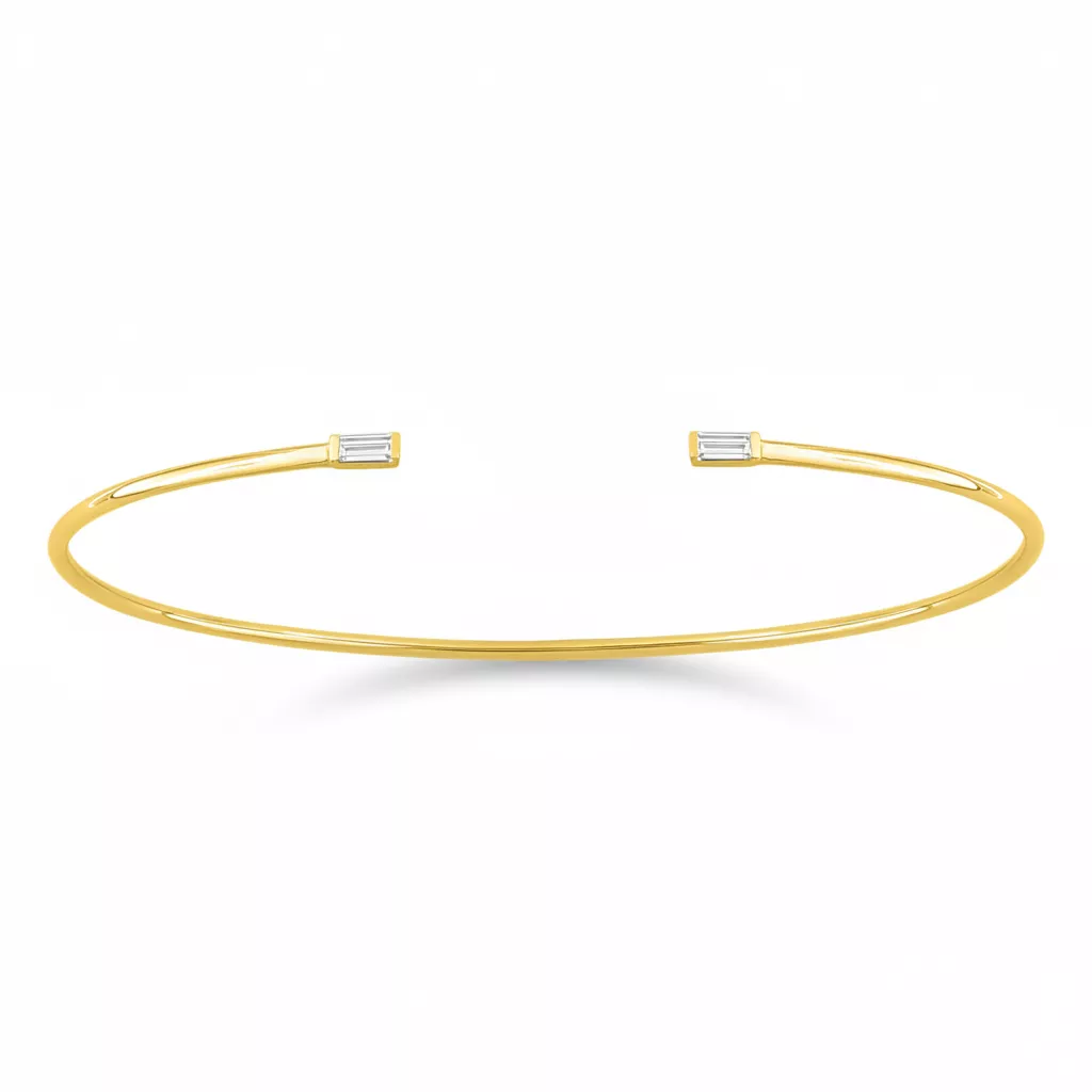 Jonc Or Diamant - Bracelet en Or 750 18k - Bijoux en Vogue