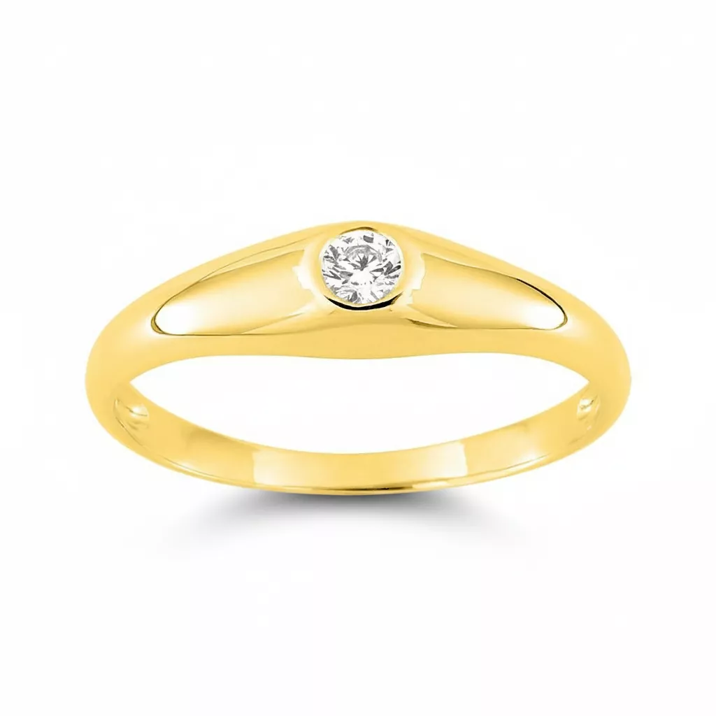 Jonc Or Tasserie Zirconium - Bracelet en Or 750 18k - Bijoux en Vogue