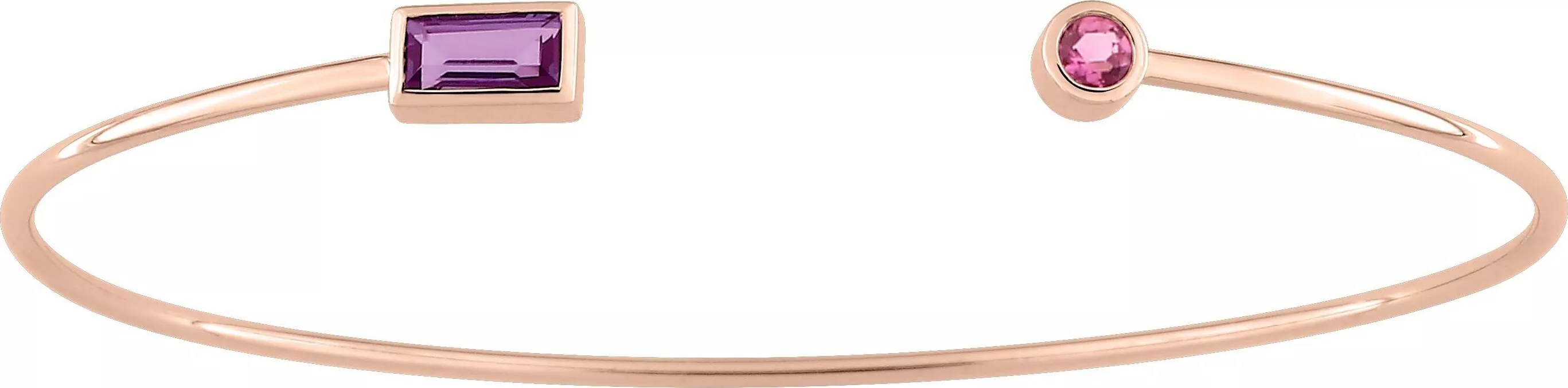 Jonc Or Rose Jeanise Améthyste - Bracelet en Or 750 18k - Bijoux en Vogue