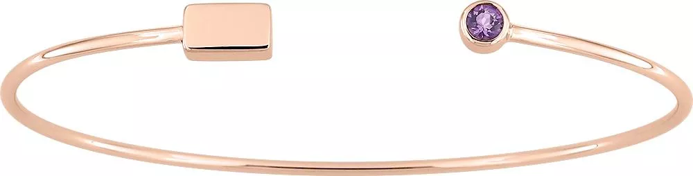 Jonc Or Rose Minakoemarie Améthyste - Bracelet en Or 750 18k - Bijoux en Vogue