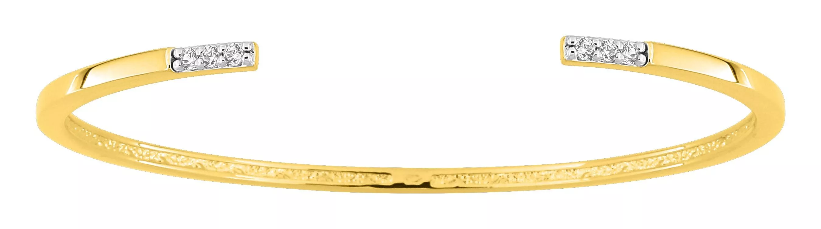 Jonc Plaqué Or Lambilotte Zirconium - Bracelet en Plaqué or - Bijoux en Vogue