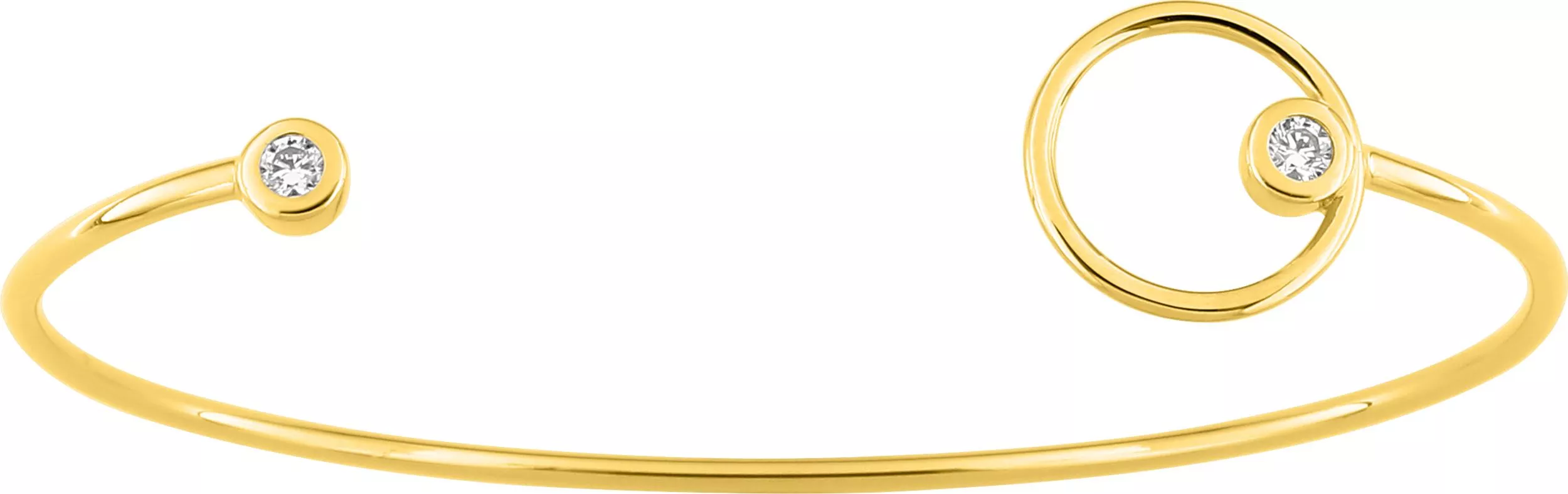 Jonc Plaqué Or Nichapha Zirconium - Bracelet en Plaqué or - Bijoux en Vogue